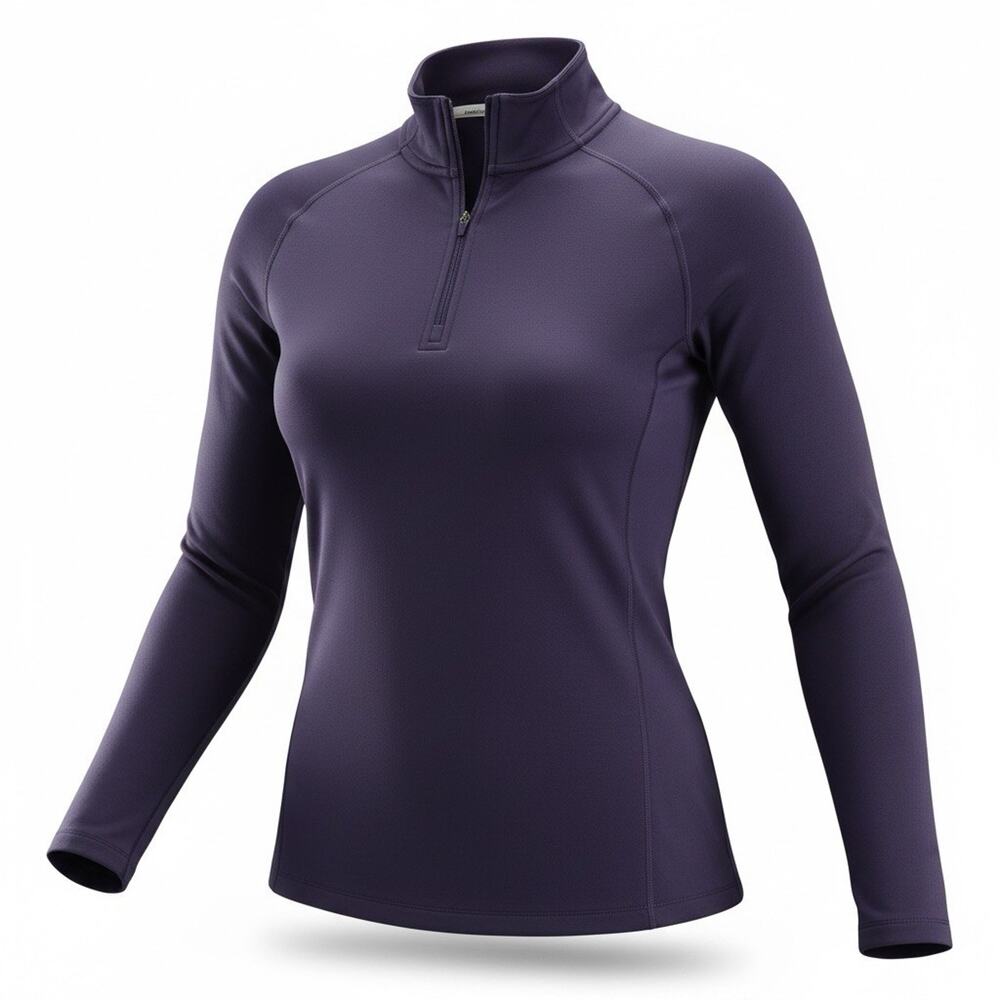 Nike Dri-Fit LWomans Large Purple Quarter Zip Pullover Comfort Active Wear A117